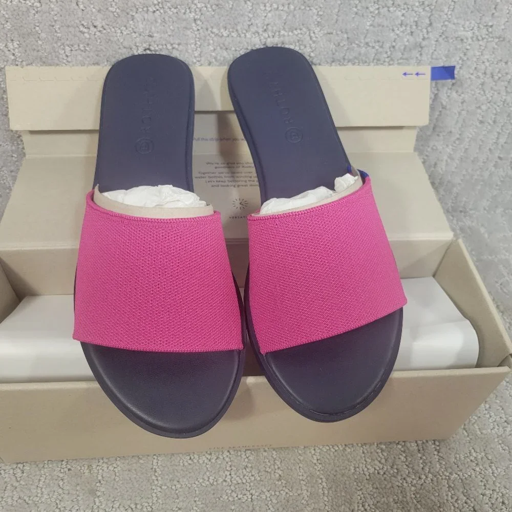 Rothy's The Slide Lotus Flat Sandals Women's Size US 7.5, 8.5, 9, 9.5,10